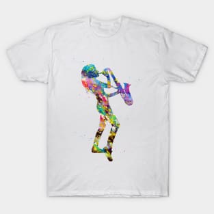 Woman playing saxophone T-Shirt